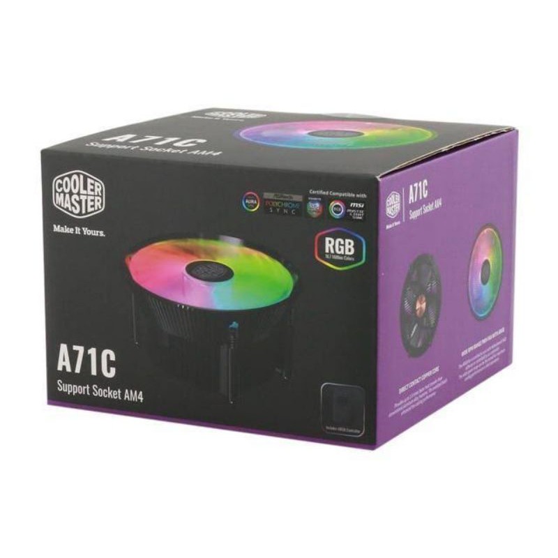 Cooler Master A71C ARGB CPU AIR COOLER Fan Processor SOCKET AMD AM4