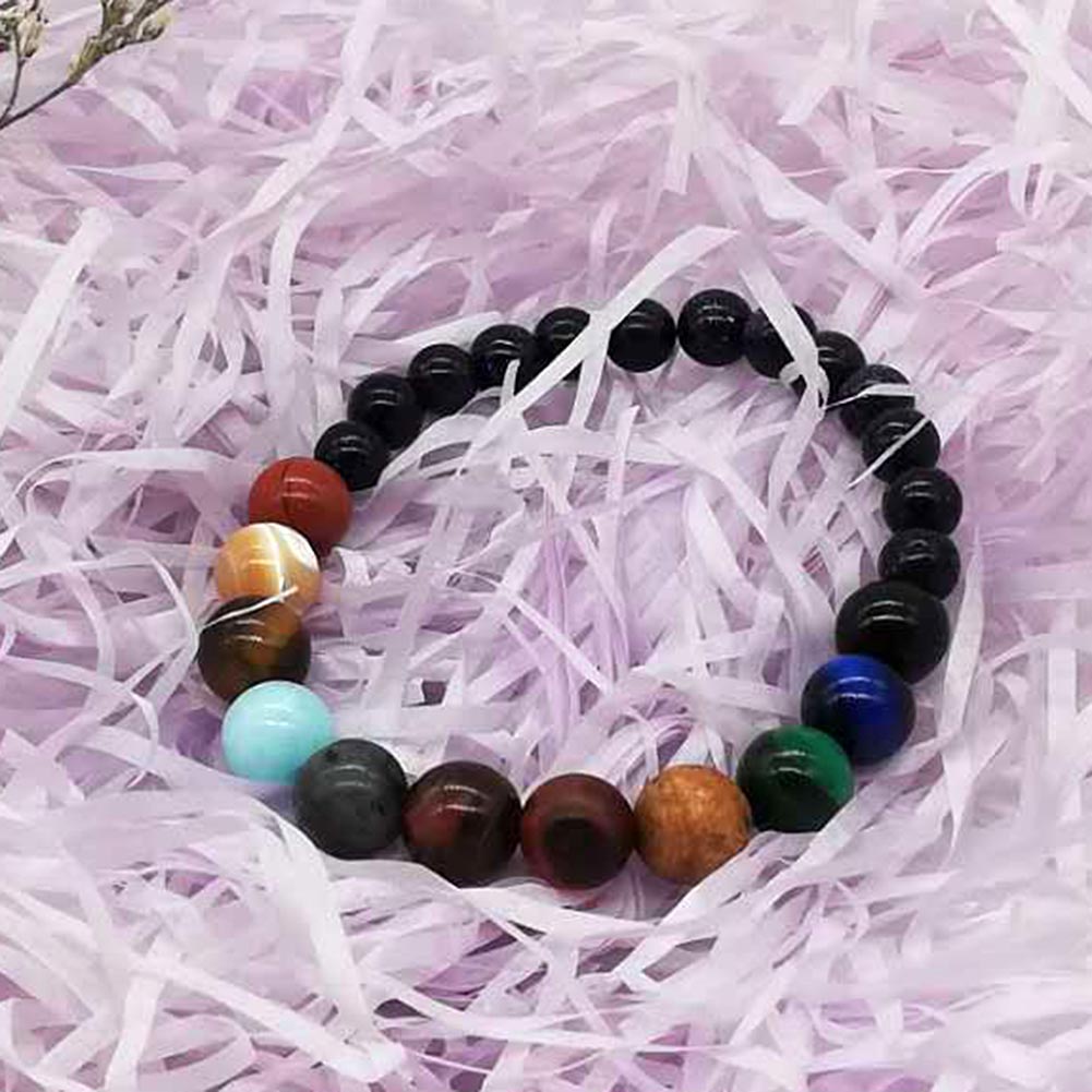 Hu Hu Hu Hu Hu Alat Bantu Pasang Kacamata♡ Gelang Tangan Elastis Aksen 8 Planet Untuk Pasanganpriawanita