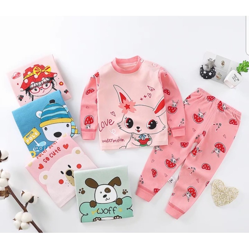 1234OS - ❤Baju Jumper Anak Piyama Pakaian Anak Tidur Fashion Korea Celana Panjang Import❤