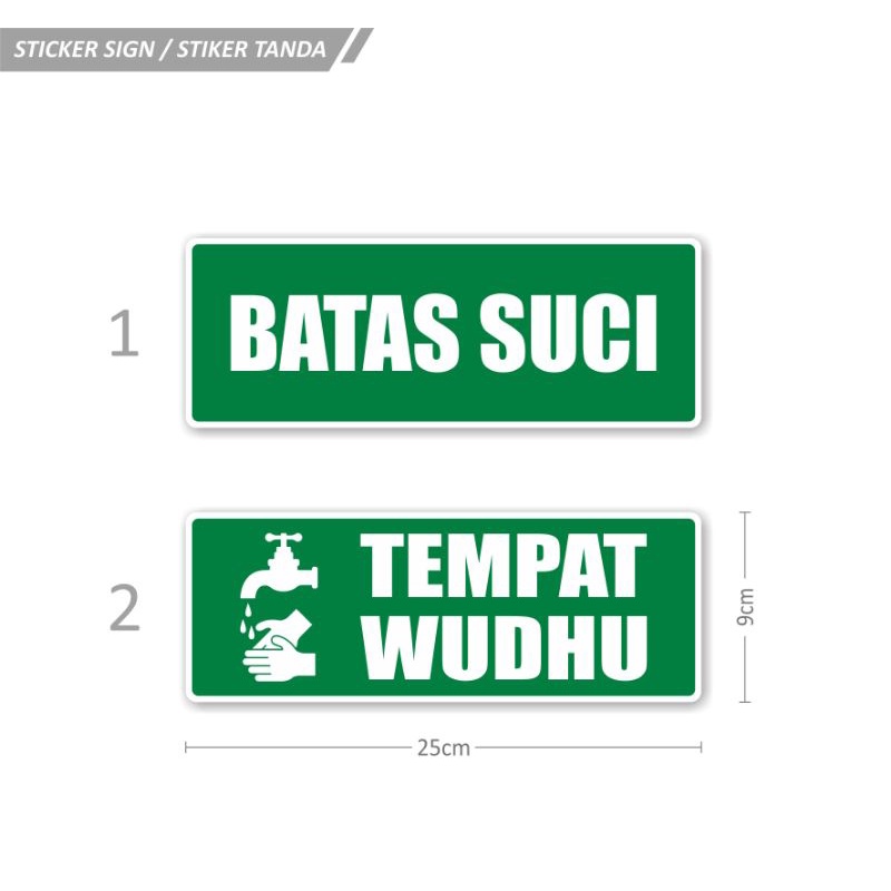 STICKER TANDA SIGN PERINGATAN INFORMASI PETUNJUK MASJID DAN MUSHOLA