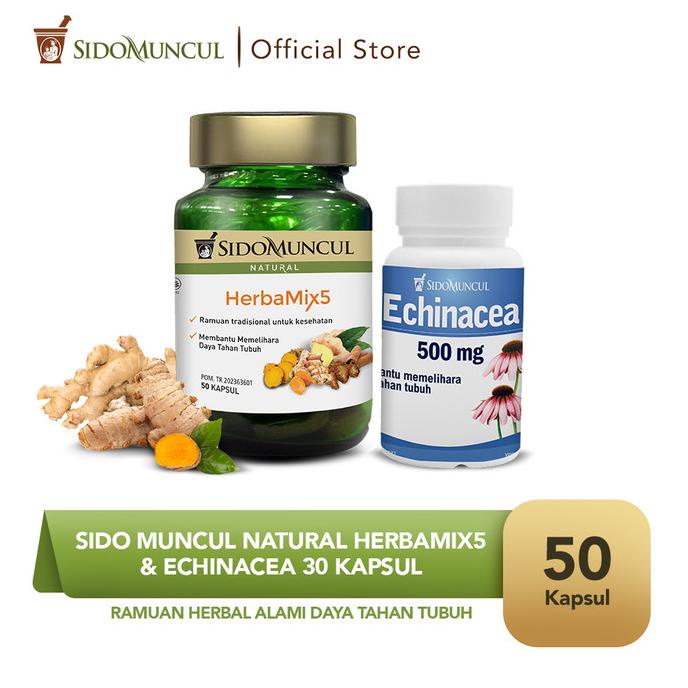

Sale Sido Muncul Natural HerbaMix5 + Sido Muncul Herbal Echinacea 30'k /OBAT HERBAL ASAM URAT/OBAT HERBAL PELANGSING/OBAT HERBAL KOLESTEROL/OBAT HERBAL DIABETES
