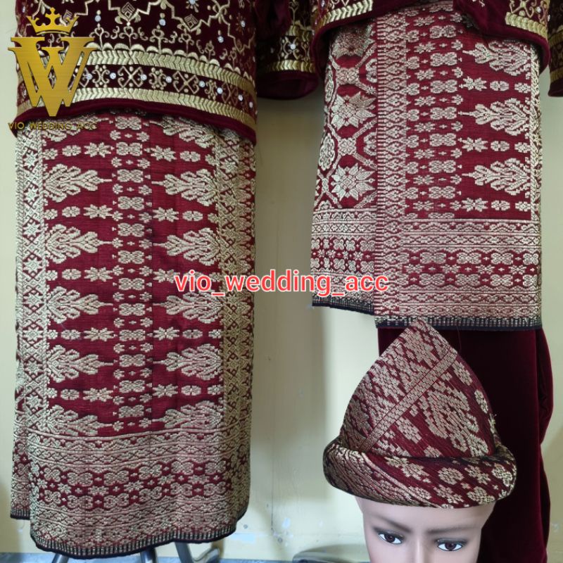Set Songket palembang siap pakai (tenun asli)