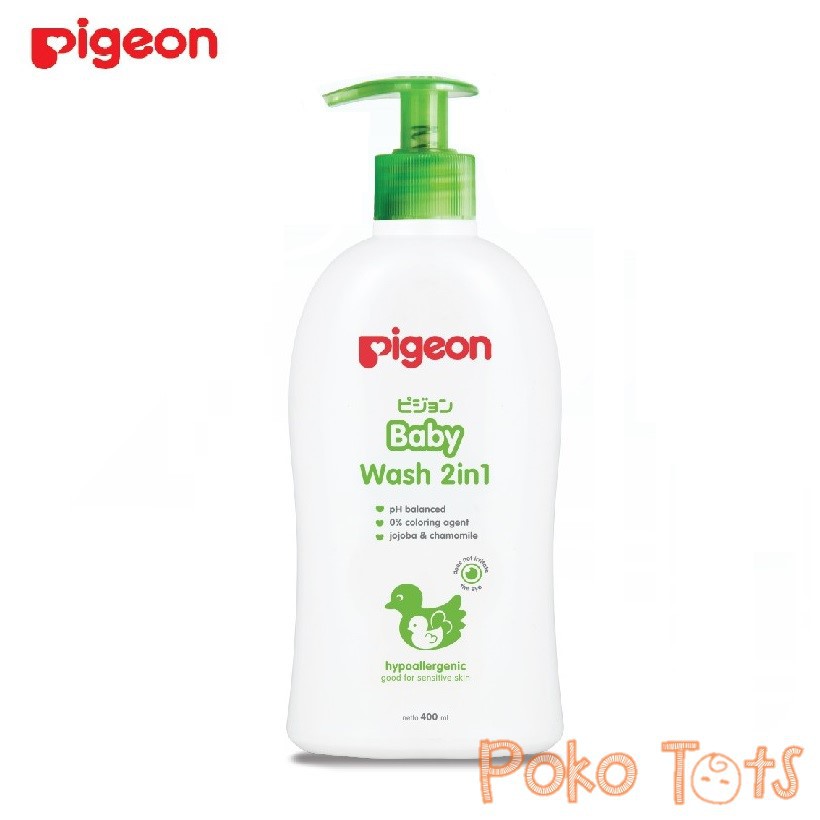 Pigeon Baby Wash 2in1 400ml Sabun Baby Anak Hair &amp; Body With Jojoba and Chamomile