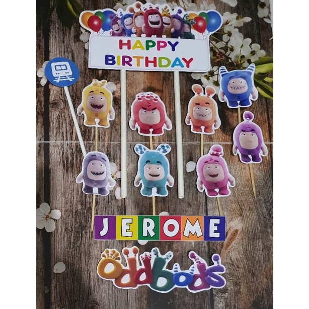 topper oddbods/hiasan kue oddbods