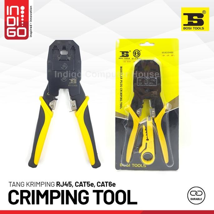 CRIMPING TOOL KIT BOSI / TANG KRIMPING RJ45 CAT5e dan CAT6e