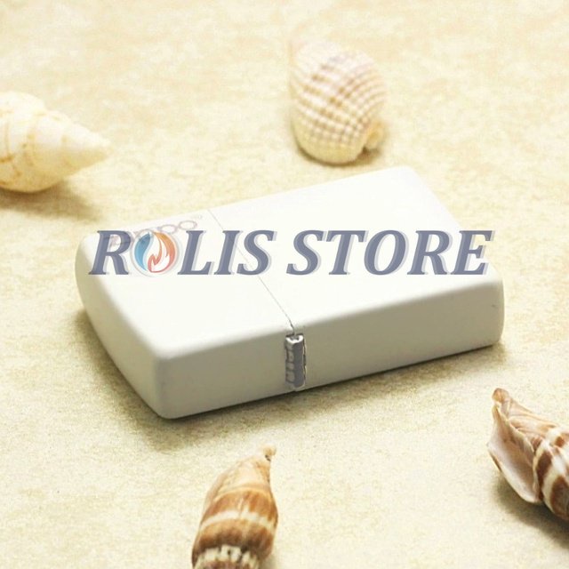 COD- Korek Zippo Putih Matte White Logo Premium Grade Ori - Free Box