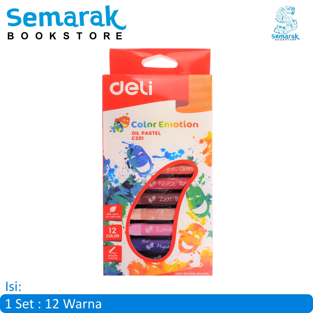 

Deli C201 Oil Pastel Color Emotion Krayon Tanpa Racun - 12 Warna