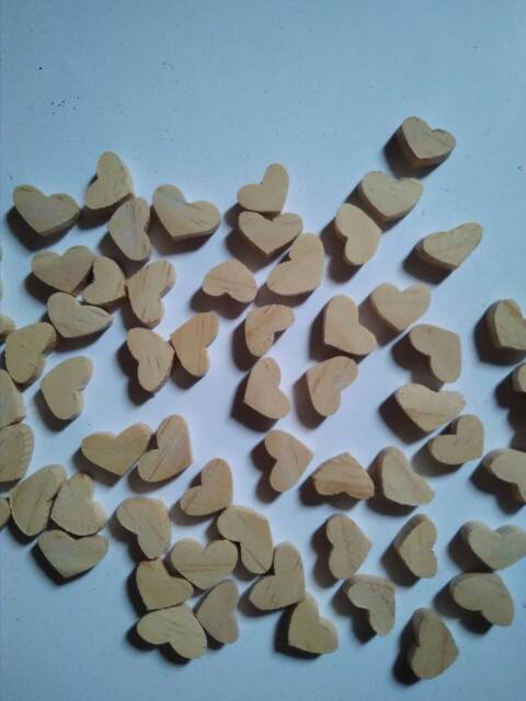 HK18 Simbol love heart kayu lambang hati