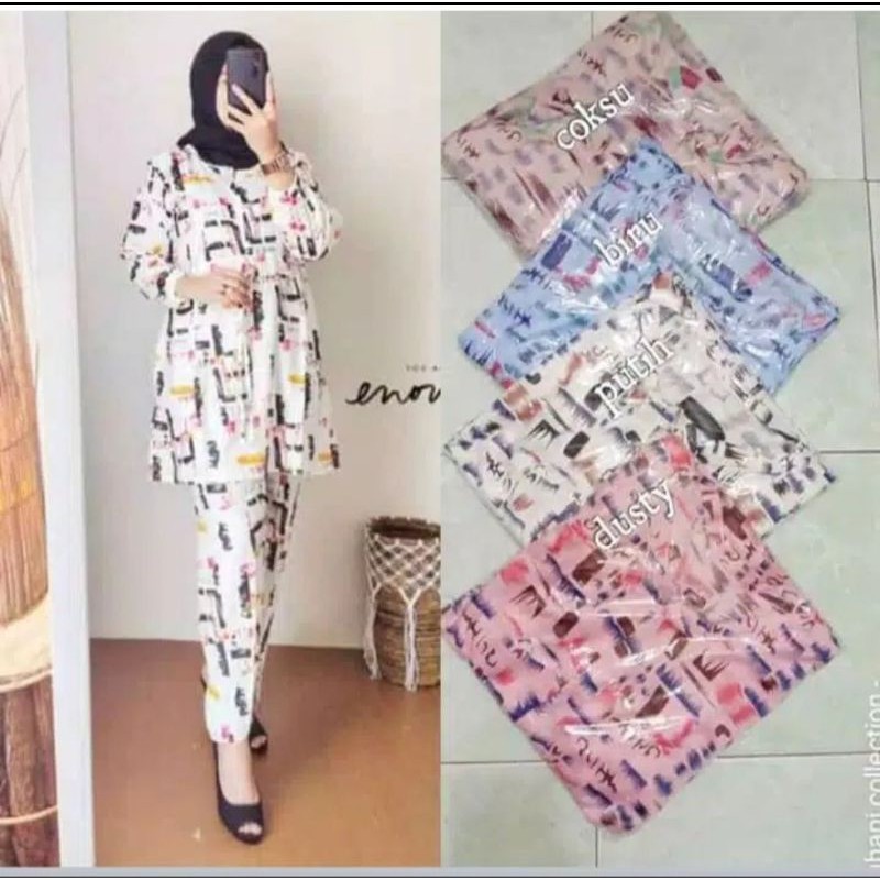 Set Nagita Setcel Hyget Setelan Murah Grosir