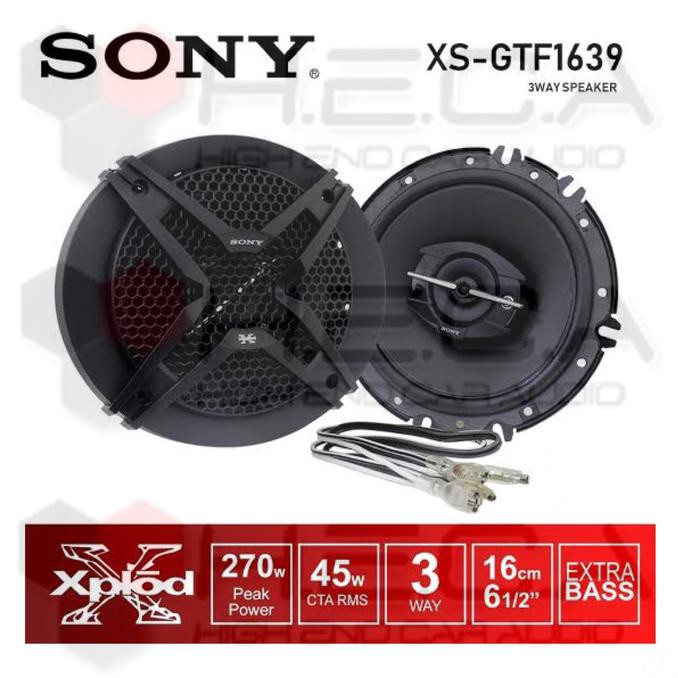 SONY XS-GTF1639 Speaker Coaxial 3-Way Pintu Mobil Audio 1639