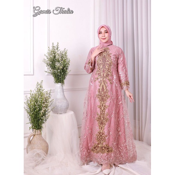 New Gamis Thalia Bordir Krancang Original PJ Butik