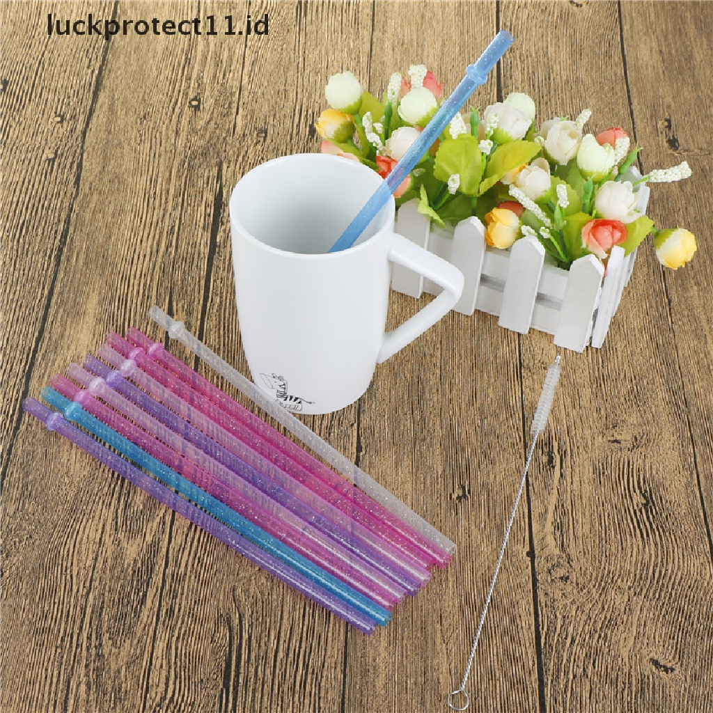 //HG&amp;ID// 25Pcs Reusable Colorful Hard Plastic Stripe Drinking Straw Clean Wedding Party .