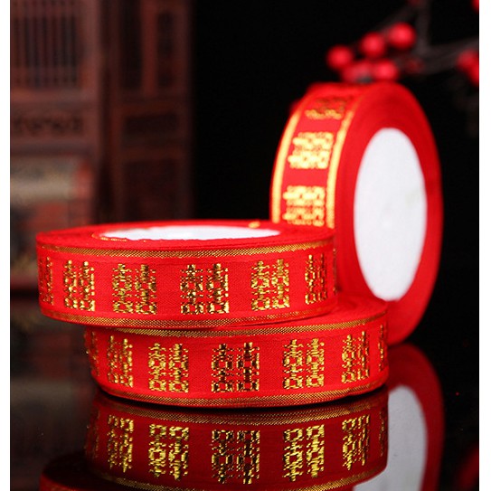 

Pita Roll SangHi Chinese Wedding / Pita Merah Emas 20 meter