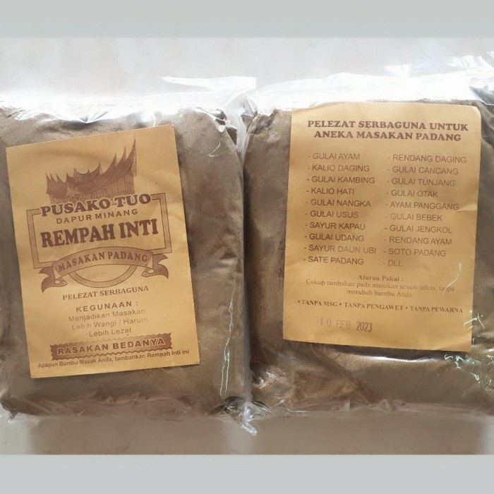 

COD BUMBU PADANG REMPAH INTI berat 250 Gr