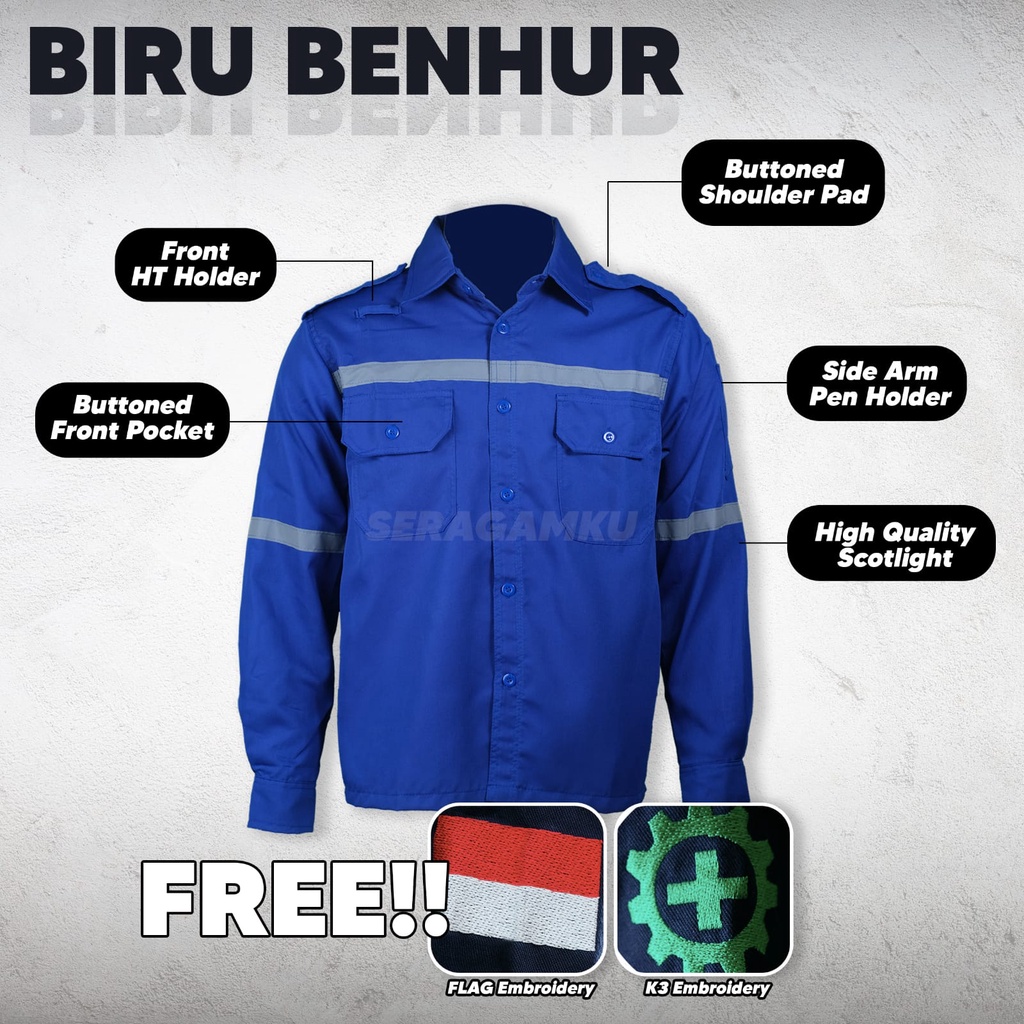 Wearpack Safety BENHUR Werpack Atasan Kemeja Baju Kerja Murah Seragamku