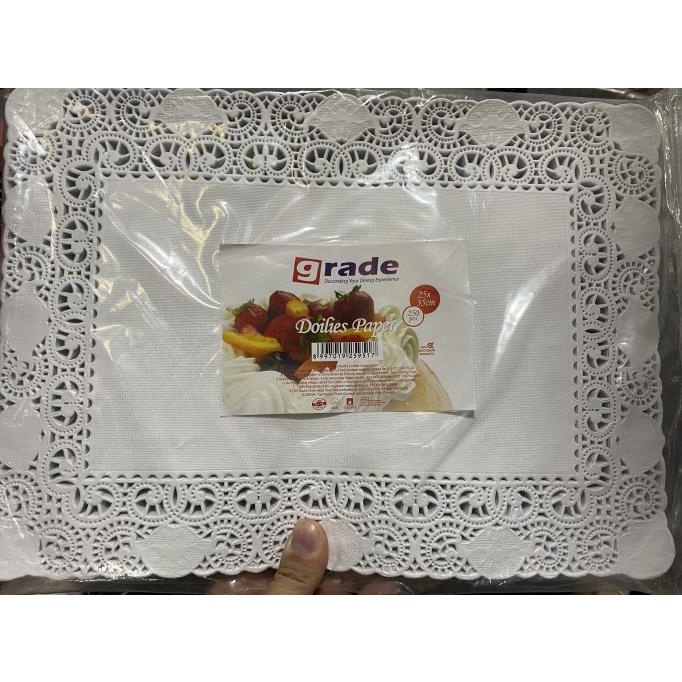 

[COD] Doilies Paper Kotak 25x35 cm / Alas Renda 25x35 cm isi 250 pcs [COD]