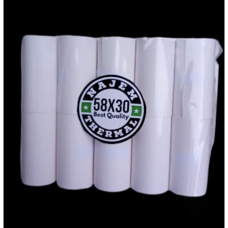 

KERTAS THERMAL KASIR 57X30 CORELESS NAJEM THERMAL