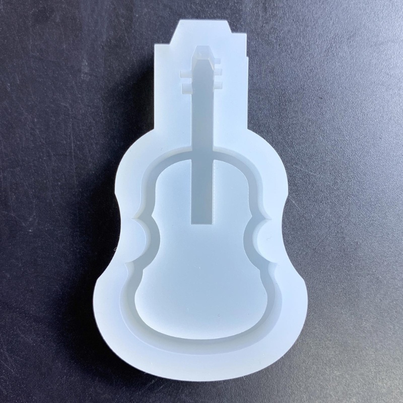 SIY Geometry Guitar Ornament Resin Casting Silicone Mold Woman Keychain Decorative Pendant Quicksand Mold for DIY Crafts