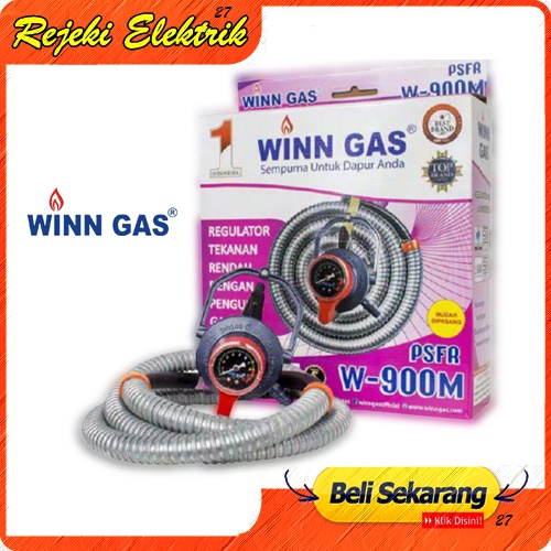 Winn Gas Selang Paket 1.8 Meter + Regulator Meter ( W900A ) Super Gas