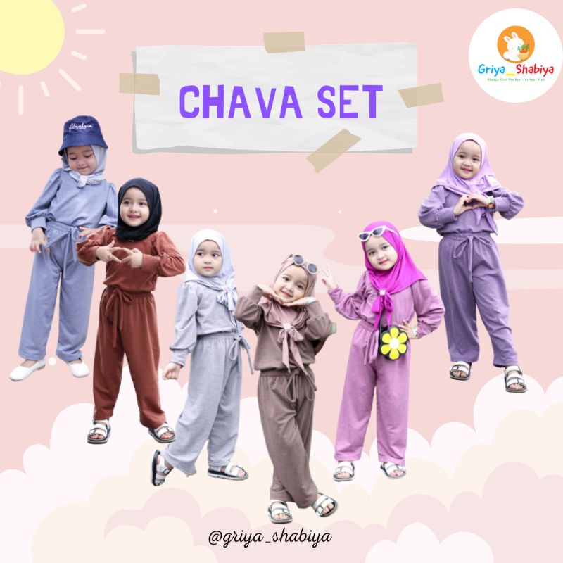 CHAVA SETELAN ANAK PEREMPUAN-Almahyra.kids