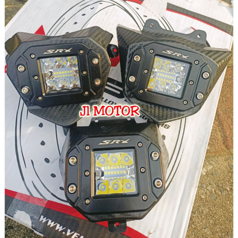 Lampu Tembak - Lampu Reflektor Lampu LED Depan Yamaha WR155 WR 155 SRX Racing Model Carbon Terang