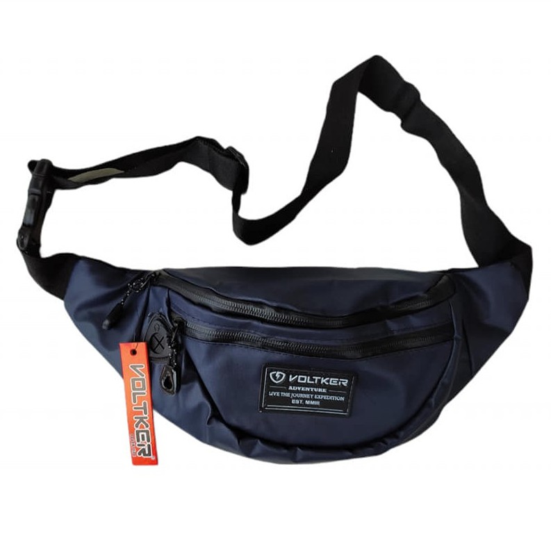 Tas Kecil Selempang Slempang Pinggang Waistbag Sepeda Distro Voltker Cowok Pria Original Murah