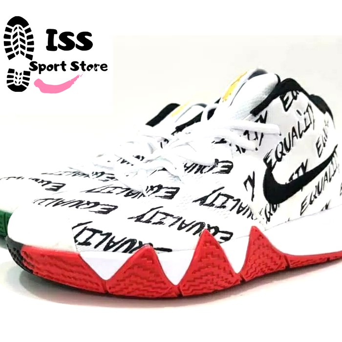 Sepatu Basket - Nike Kyrie Irving 4 EP Basketball Shoes White Red - -