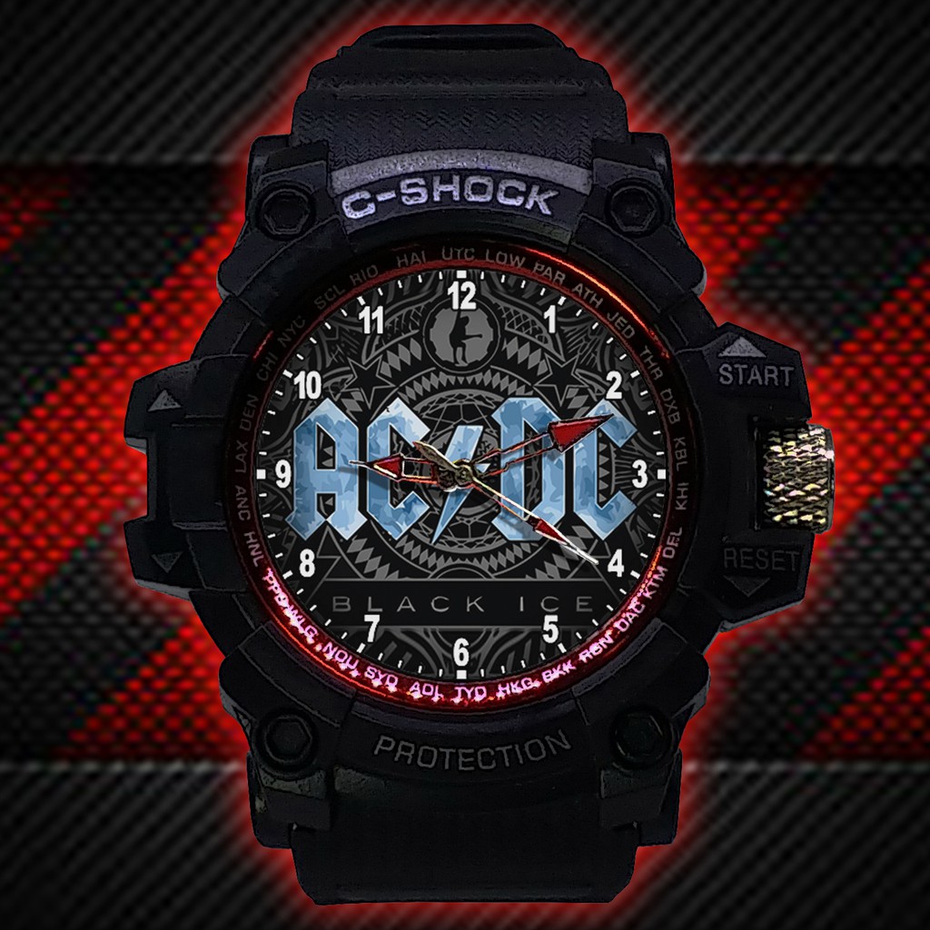 (ISTIMEWA BOSSQUE) JAM TANGAN ACDC LIST MERAH - EXCLUSIVE 1