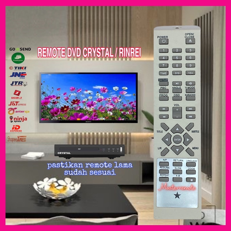 REMOT REMOTE DVD RINREI / CRYSTAL (PUTIH)