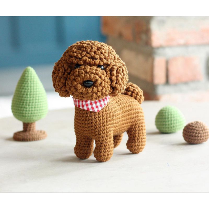 BONEKA RAJUT ANJING POODLE