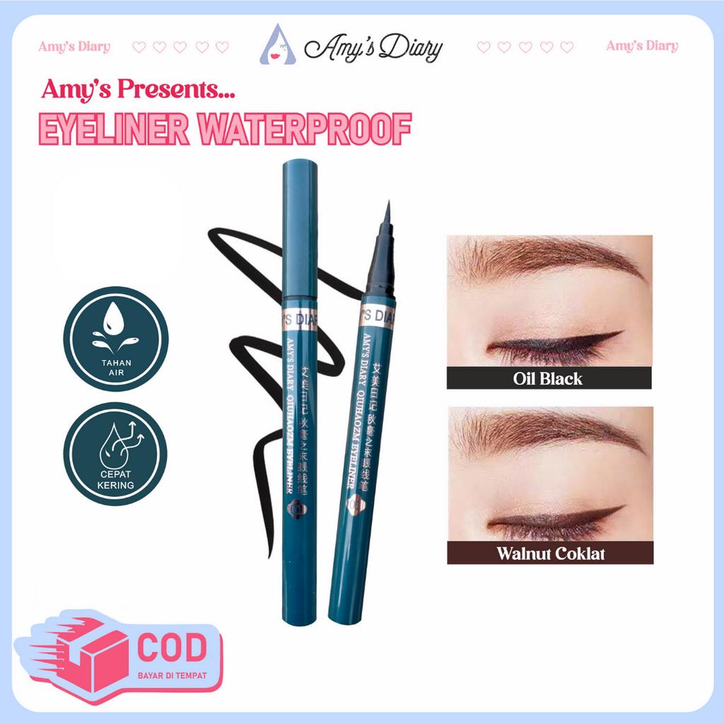 Eyeliner Amy's Diary Waterproof Liquid Pen smooth color rendering mild formula