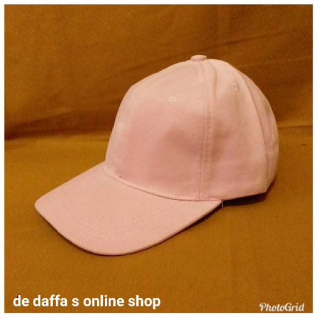 Topi baseball cap Baby pink Muda dewasa polos wanita Casual sport - baby pink Muda