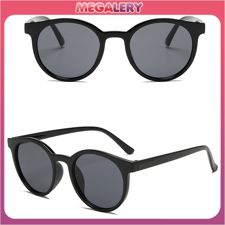 Kacamata tiktok Kacamata Korea Fashion Kacamata Retro Bingkai Putaran Kata Murah Import Wanita/Pria Sunglasses