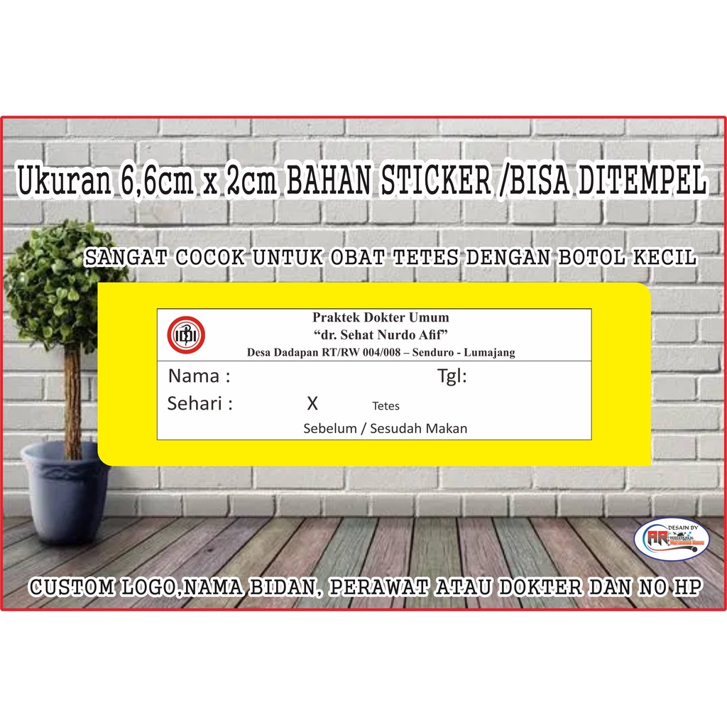 

ETIKET SIRUP, UNTUK BOTOL KECIL