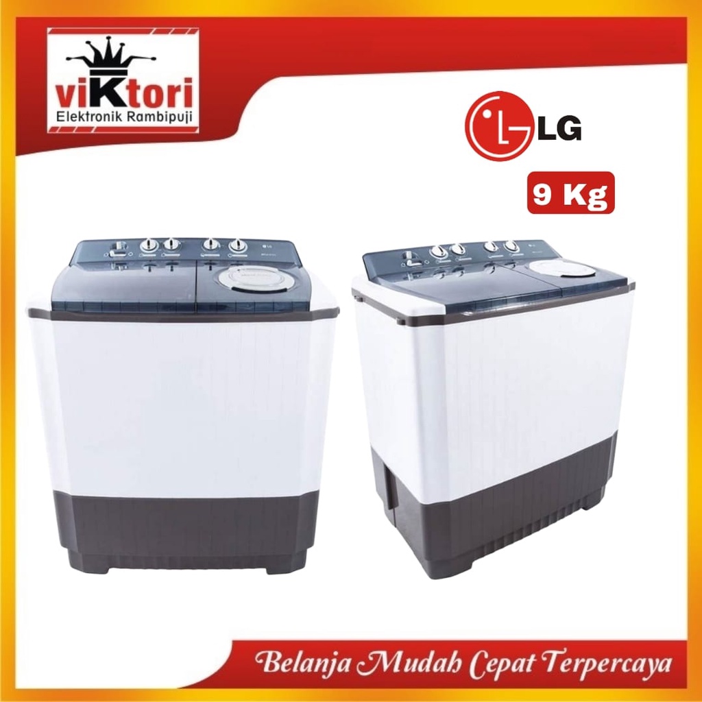 MESIN CUCI LG P9050R  / MESIN CUCI 2 TABUNG LG / MESIN CUCI 9KG LG / MESIN CUCI TWIN TUB LG