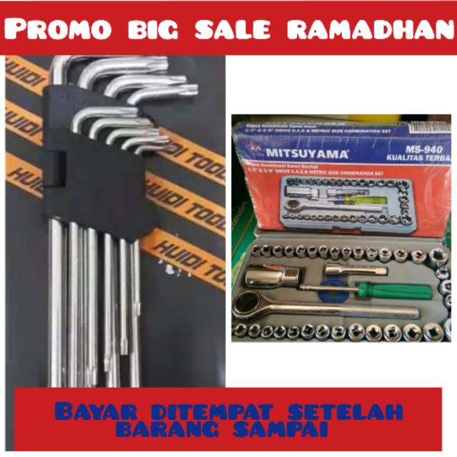 Paket kunci shock dan kunci L