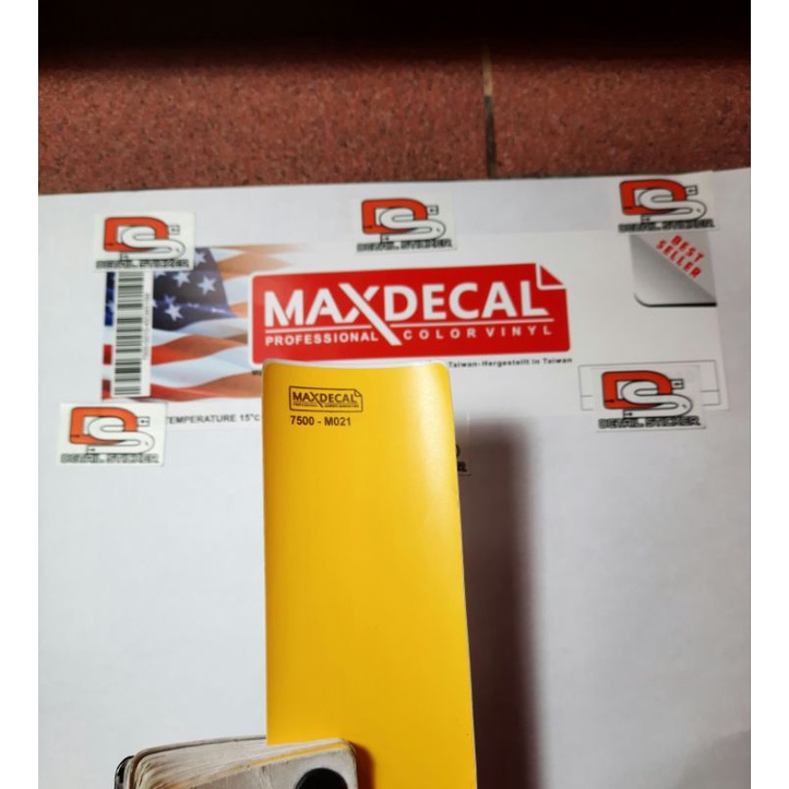 Sticker Stiker Skotlet Maxdecal Max Decal Matte Yellow 7500 M021 Kuning Doff