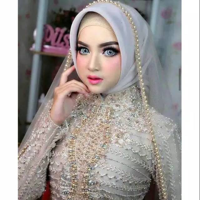  Slayer  veil mutiara hijab  pengantin Shopee Indonesia