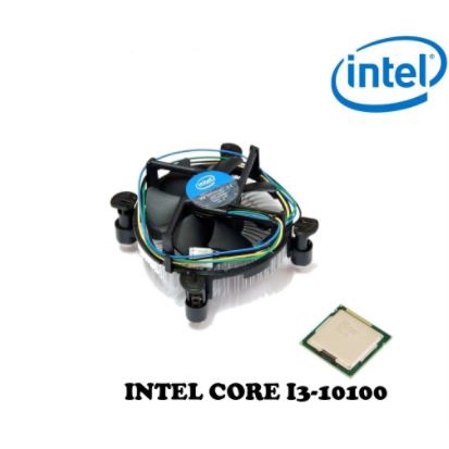 Processor Intel Core i3-10100 fan Tray 3.6Ghz-4.3Ghz UHD graphics 630 LGA 1200 gen 10 cache 6mb 8 threads comet lake