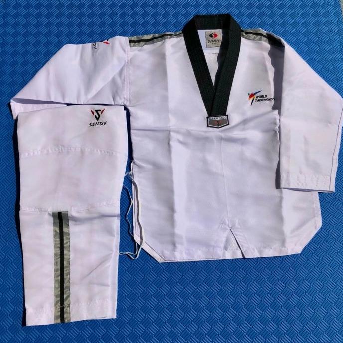 PROMO Dobok Sendy Diamond One pride kerah hitam seragam taekwondo senior