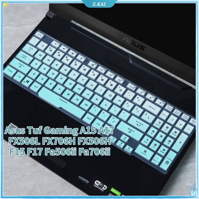 Case Pelindung Keyboard Gaming Bahan Silikon Transparan Tahan Air Untuk Asus Tuf A15 A17 FX506L FX706H FX506H F15 F17 Fa506ii Fa706ii 15.6