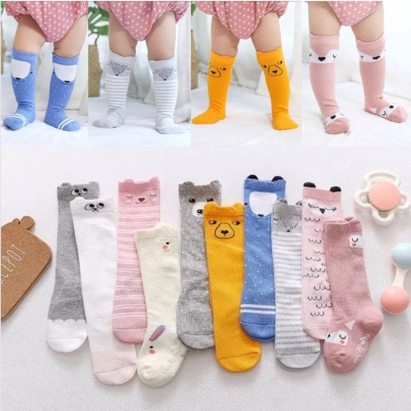 Kaos Kaki Anti Slip Anak Bayi Panjang Motif Lucu Kaus Kaki Fashion Korea