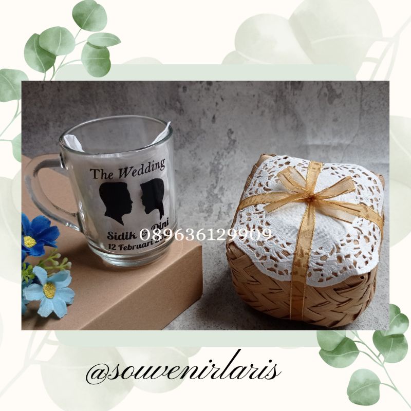 souvenir gelas gagang, gelas gagang, souvenir gelas CG, gelas cg, souvenir pernikahan gelas, souveni