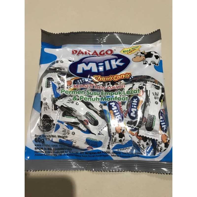 

PERMEN PARAGO MILK KECIL 60gram isi +- 20 pc