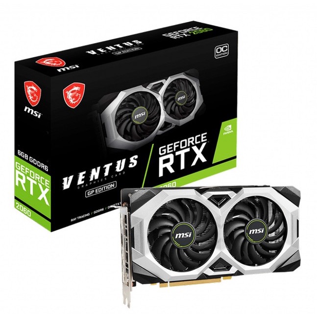 VGA MSI GeForce RTX 2060 VENTUS GP OC 6GB DDR6 - MSI RTX 2060 6GB DDR6