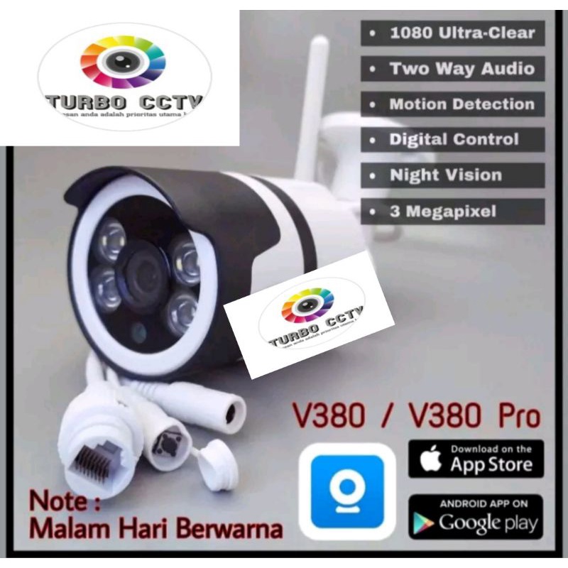 IP Kamera V380 HD 1080P 8MP Outdoor Wifi Cctv Waterproof Wireless