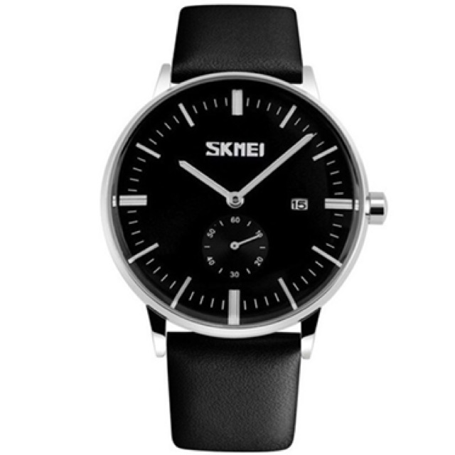 Jam Tangan Pria / Jam Tangan Kulit Analog / SKMEI 9083 Luxury Male genuine Leather Strap / SKMEI