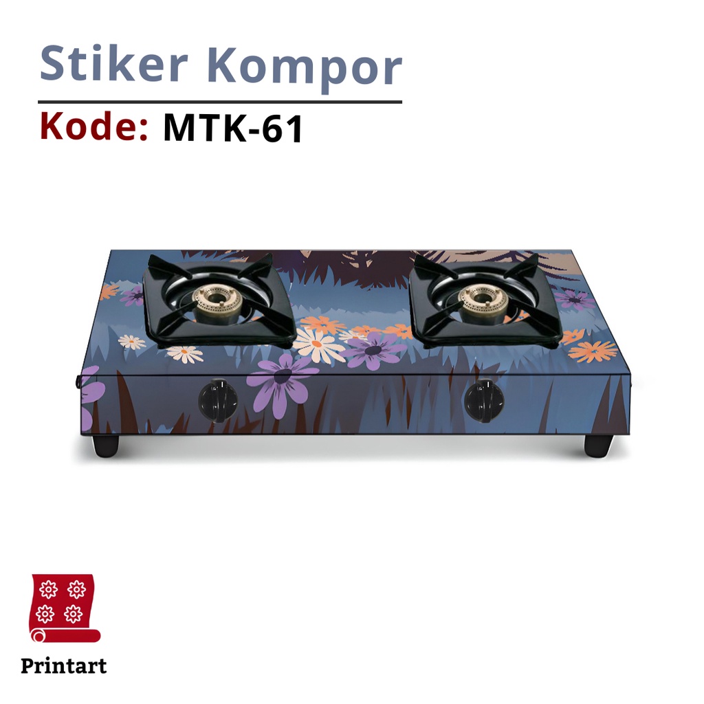 Stiker Kompor 1 Tungku dan Sticker Kompor 2 Tungku Motif Minimalis Kode MTK-61