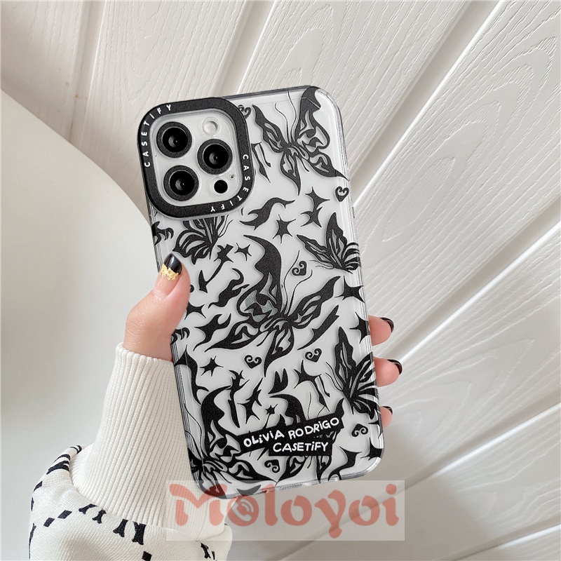 Soft Case TPU Transparan Motif Gadis Kupu-Kupu Untuk IPhone 13 12 11 Pro MAX XR X 6 6S 7 8 Plus SE 2020 XS MAX