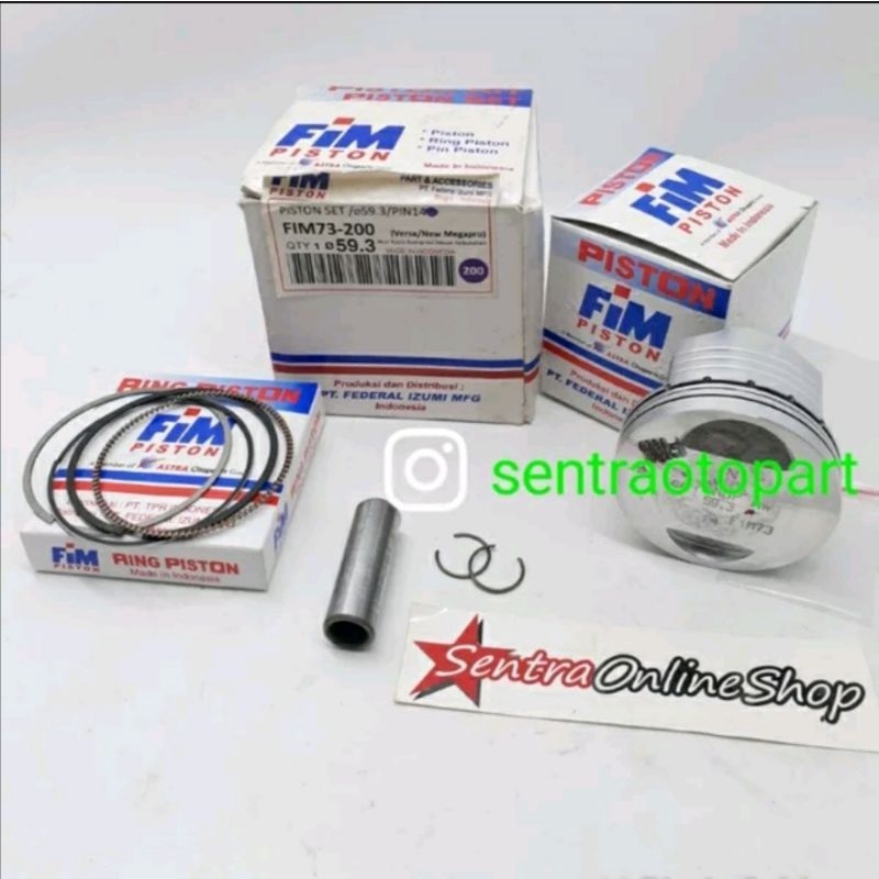 piston seher kit megapro monoshok oversize 200 original fim